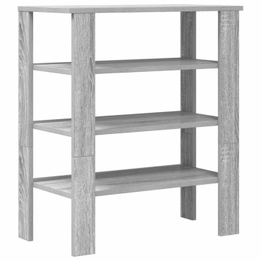 Ράφι παπουτσιών vidaXL Γκρι Sonoma 61x32x70cm Κατασκευασμένο ξύλο