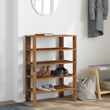 Ράφι παπουτσιών vidaXL Παλιό ξύλο 61x32x87,5cm Κατασκευασμένο ξύλο