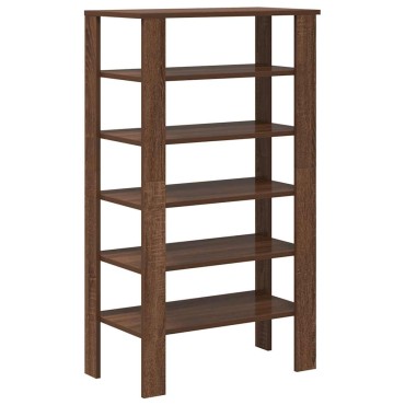 vidaXL Ράφι παπουτσιών καφέ δρυς 61x32x105cm Κατασκευασμένο ξύλο