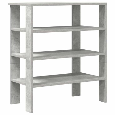 Ράφι παπουτσιών vidaXL Γκρι μπετόν 61x32x70cm Κατασκευασμένο ξύλο