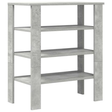 Ράφι παπουτσιών vidaXL Γκρι μπετόν 61x32x70cm Κατασκευασμένο ξύλο