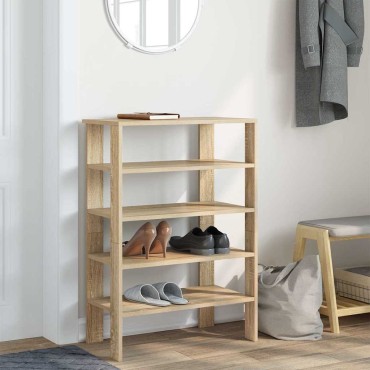 Ράφι παπουτσιών vidaXL Sonoma Oak 61x32x87,5cm Κατασκευασμένο ξύλο