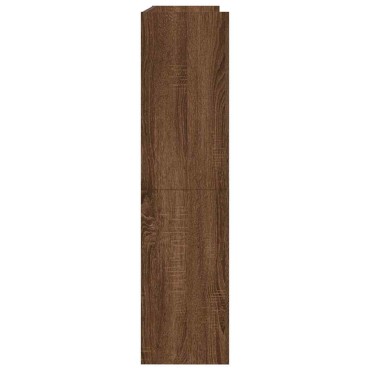 vidaXL Ράφι παπουτσιών καφέ δρυς 80x25x100cm Κατασκευασμένο ξύλο