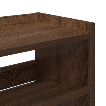 vidaXL Ράφι παπουτσιών καφέ δρυς 80x25x100cm Κατασκευασμένο ξύλο