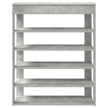 vidaXL Ράφι παπουτσιών σκυρόδεμα δρυς 80x30x98cm Κατασκευασμένο ξύλο