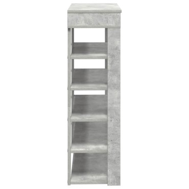 vidaXL Ράφι παπουτσιών σκυρόδεμα δρυς 80x30x98cm Κατασκευασμένο ξύλο