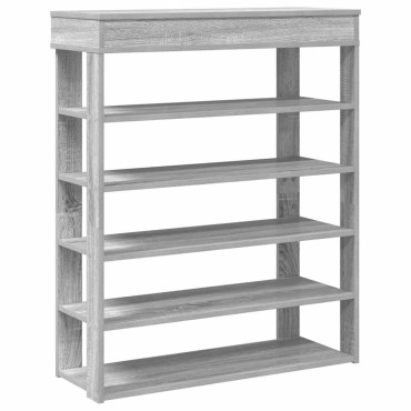 Ράφι παπουτσιών vidaXL Γκρι Sonoma 80x30x98cm Κατασκευασμένο ξύλο