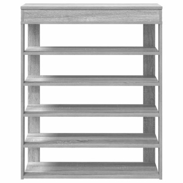 Ράφι παπουτσιών vidaXL Γκρι Sonoma 80x30x98cm Κατασκευασμένο ξύλο