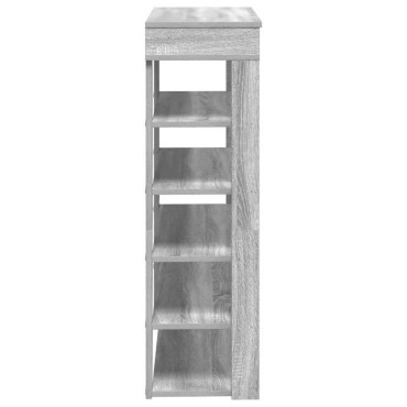 Ράφι παπουτσιών vidaXL Γκρι Sonoma 80x30x98cm Κατασκευασμένο ξύλο