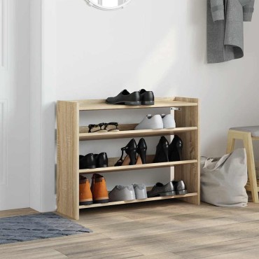 Ράφι παπουτσιών vidaXL Sonoma Oak 80x25x62cm Κατασκευασμένο ξύλο