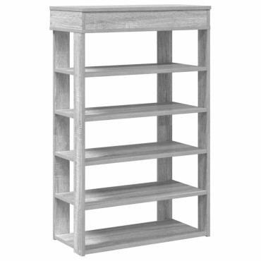 Ράφι παπουτσιών vidaXL Γκρι Sonoma 60x30x98cm Κατασκευασμένο ξύλο