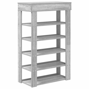 Ράφι παπουτσιών vidaXL Γκρι Sonoma 60x30x98cm Κατασκευασμένο ξύλο