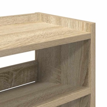 Ράφι παπουτσιών vidaXL Sonoma Oak 80x25x100cm Κατασκευασμένο ξύλο