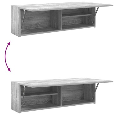 vidaXL Ντουλάπι τοίχου μπάνιου Γκρι Sonoma 100x25x30cm 1 τεμ.