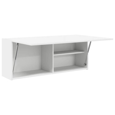 vidaXL ντουλάπι τοίχου μπάνιου λευκό 100x25x40cm κατασκευασμένο ξύλο