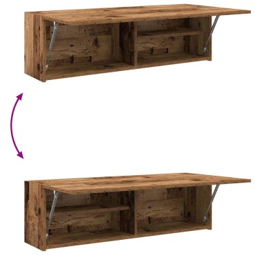 vidaXL Ντουλάπι τοίχου μπάνιου Παλιό ξύλο 100x25x30cm 1 τεμ.