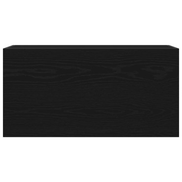 vidaXL ντουλάπι τοίχου μπάνιου μαύρο 80x25x40cm κατασκευασμένο ξύλο