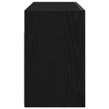 vidaXL ντουλάπι τοίχου μπάνιου μαύρο 80x25x40cm κατασκευασμένο ξύλο