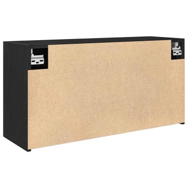 vidaXL ντουλάπι τοίχου μπάνιου μαύρο 80x25x40cm κατασκευασμένο ξύλο