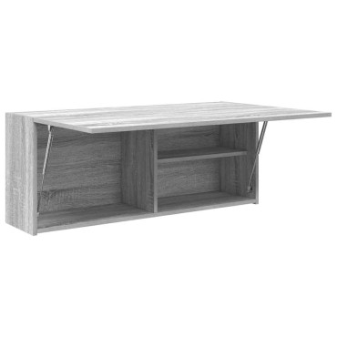 vidaXL Ντουλάπι τοίχου μπάνιου Γκρι Sonoma 100x25x40cm 1 τεμ.