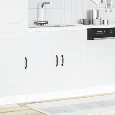 vidaXL Ντουλάπι βάσης νεροχύτη Kalmar Λευκό 80x46x81,5cm Επεξ. Ξύλο 1 τεμ.