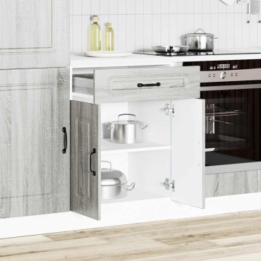 vidaXL ντουλάπι βάσης κουζίνας Kalmar Γκρι sonoma Επεξεργασμένο Ξύλο 60x46x81,5cm