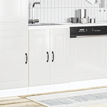 vidaXL Ντουλάπι βάσης νεροχύτη Kalmar Γυαλιστ. Λευκό 60x46x81,5cm 1 τεμ.