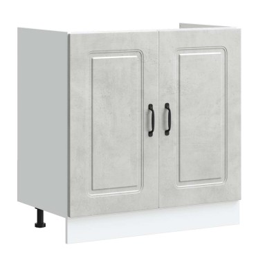vidaXL Ντουλάπι βάσης νεροχύτη Kalmar Γκρι Sonoma 80x46x81,5cm 1 τεμ.