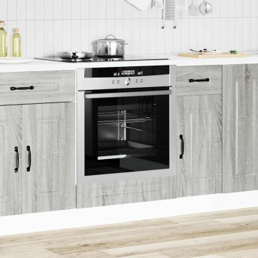 vidaXL Ντουλάπι φούρνου Kalmar Γκρι Sonoma Επεξεργασμένο Ξύλο 60x46x81,5cm 1 τεμ.