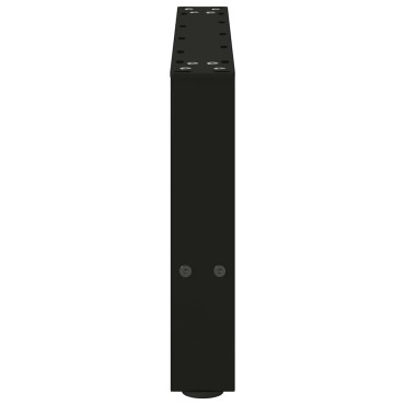 vidaXL Πόδια τραπεζιού σαλονιού Μαύρο 2 τεμ. 50x(30-31)cm Ατσάλι