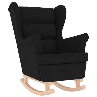 vidaXL Κουνιστή καρέκλα Μαύρη 74x90x102cm Ύφασμα