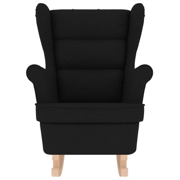 vidaXL Κουνιστή καρέκλα Μαύρη 74x90x102cm Ύφασμα