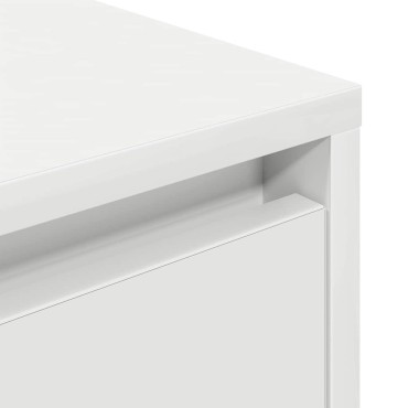 vidaXL Κομοδίνο με φώτα LED Λευκό 38x34x50cm 1 τεμ.