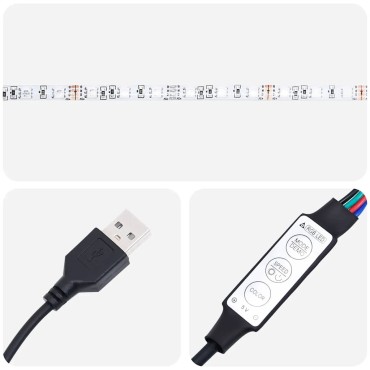 vidaXL Κομοδίνο με φώτα LED Λευκό 38x34x50cm 1 τεμ.