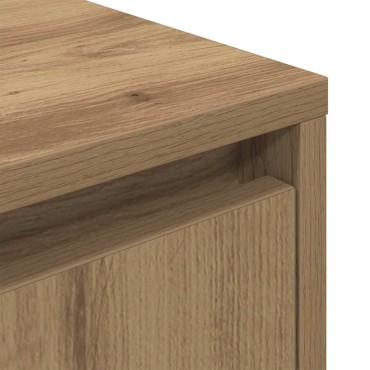 vidaXL Κομοδίνο με φώτα LED Artisan Oak 38x34x50cm 1 τεμ.