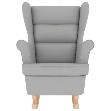 vidaXL Κουνιστή καρέκλα Cloud Grey 74x90x102cm Ύφασμα