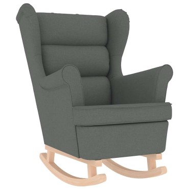 vidaXL Κουνιστή καρέκλα σκούρο γκρι 74x90x102cm Ύφασμα