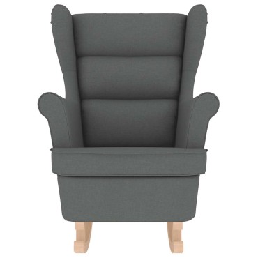 vidaXL Κουνιστή καρέκλα σκούρο γκρι 74x90x102cm Ύφασμα