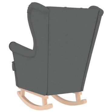 vidaXL Κουνιστή καρέκλα σκούρο γκρι 74x90x102cm Ύφασμα