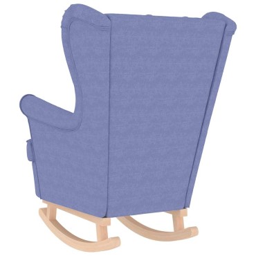 vidaXL Κουνιστή καρέκλα τζιν μπλε 74x90x102cm Ύφασμα