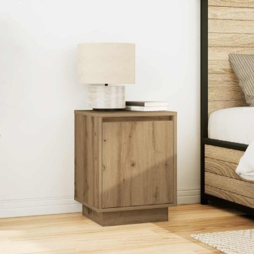 vidaXL Κομοδίνο με φώτα LED Artisan Oak 38x34x50cm 1 τεμ.