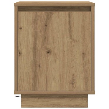 vidaXL Κομοδίνο με φώτα LED Artisan Oak 38x34x50cm 1 τεμ.