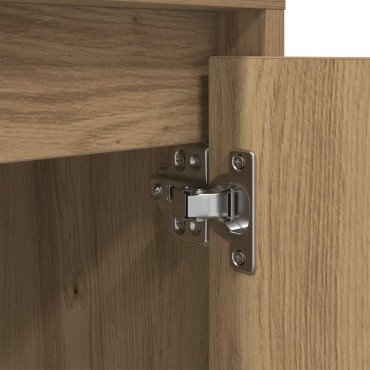 vidaXL Κομοδίνο με φώτα LED Artisan Oak 38x34x50cm 1 τεμ.