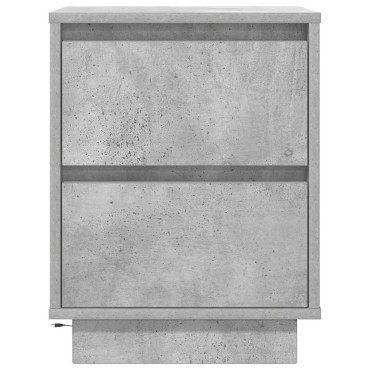 vidaXL Κομοδίνο με φώτα LED Μπετόν Γκρι 38x34x50cm 1 τεμ.