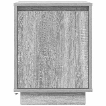 vidaXL Κομοδίνο με φώτα LED Γκρι Sonoma 38x34x50cm 1 τεμ.