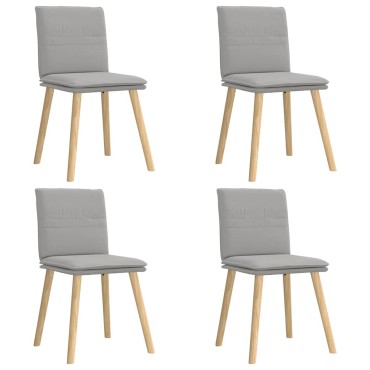 vidaXL Καρέκλες τραπεζαρίας 4 τεμ. Cloud Grey Fabric 45x54x86 cm