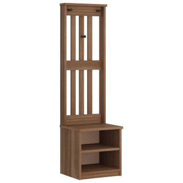 vidaXL Δέντρο χωλ "SANDENS" 45x40x159,5cmΠεύκο μασίφ ξύλο