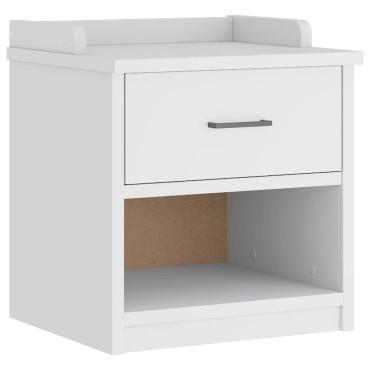 vidaXL Πάγκος διαδρόμου "SANDNES" Λευκό 45x40x50cm Πεύκο μασίφ ξύλο 1 τεμ.