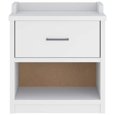 vidaXL Πάγκος διαδρόμου "SANDNES" Λευκό 45x40x50cm Πεύκο μασίφ ξύλο 1 τεμ.