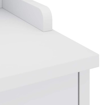 vidaXL Πάγκος διαδρόμου "SANDNES" Λευκό 45x40x50cm Πεύκο μασίφ ξύλο 1 τεμ.